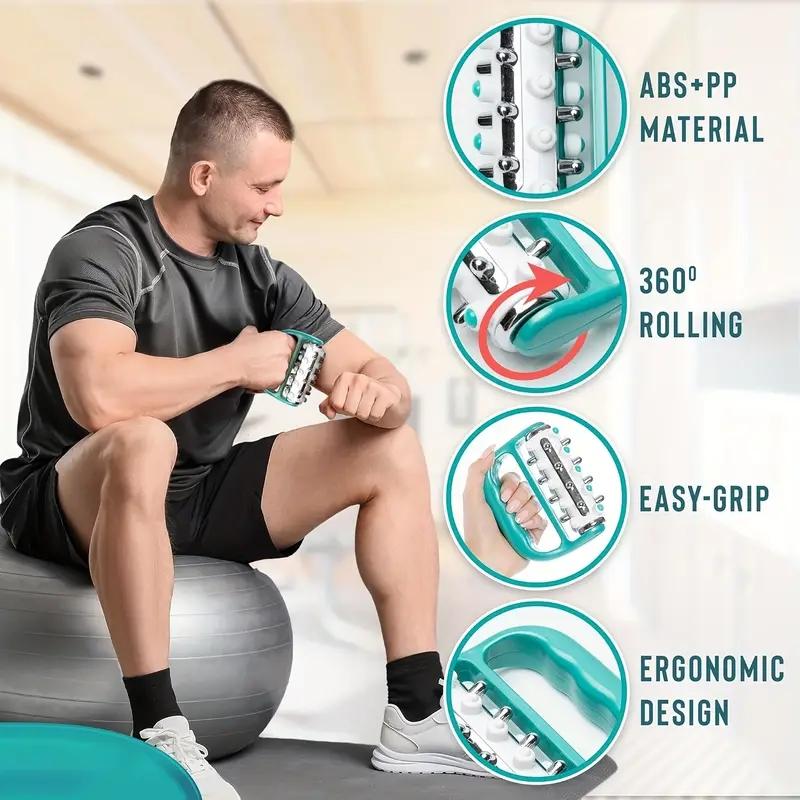 [Deep Tissue Roller] 1pc Deep Tissue Massage Roller | Release And Fat Cell Massage, Lymphatic Drainage Massager, Handheld Body Massage Tool for Legs, Shoulders, And Back, Body Care