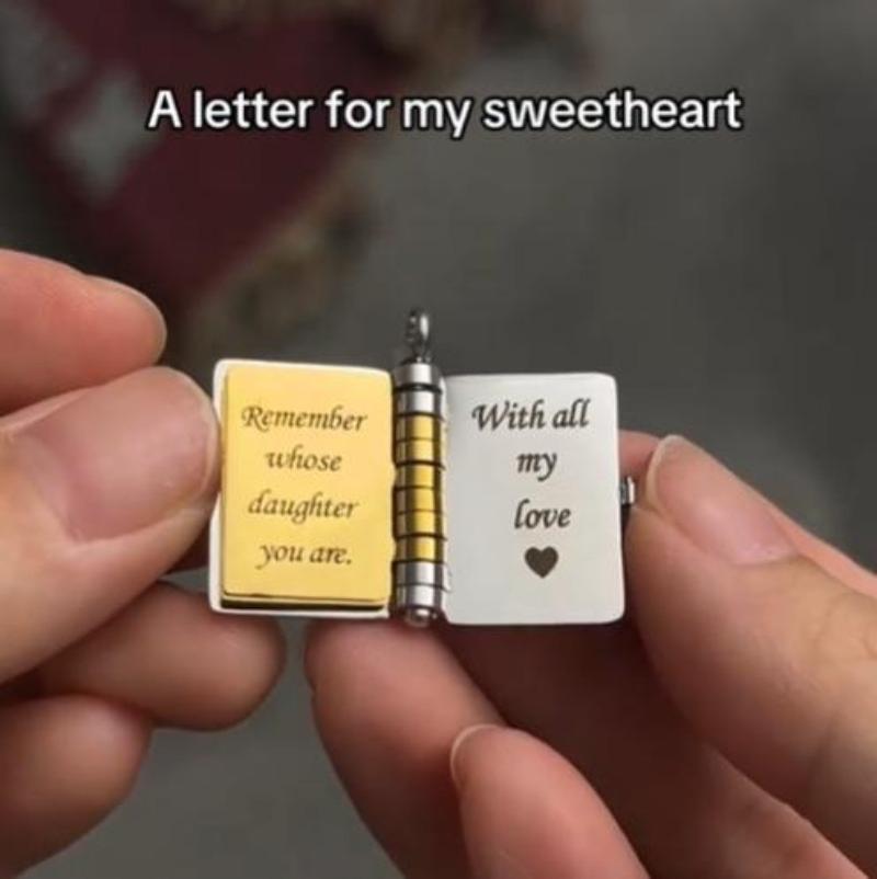 My Little Star Book Necklace - My Incredible Daughter Book Necklace Daughter Gifts From Dad Mom Mother Adjustable Silver 18k Gold Jewelry Openable with 6 Pages Gifts of Love for Daughter / Son, Birthday Day Gift Graduation Jewelry of Love My Little Star Book Necklace - My Incredible Daughter Book Necklace Daughter Gifts From Dad Mom Mother Adjustable Silver 18k Gold Jewelry Openable with 6 Pages Gifts of Love for Daughter / Son, Birthday Day Gift Graduation Jewelry of Love