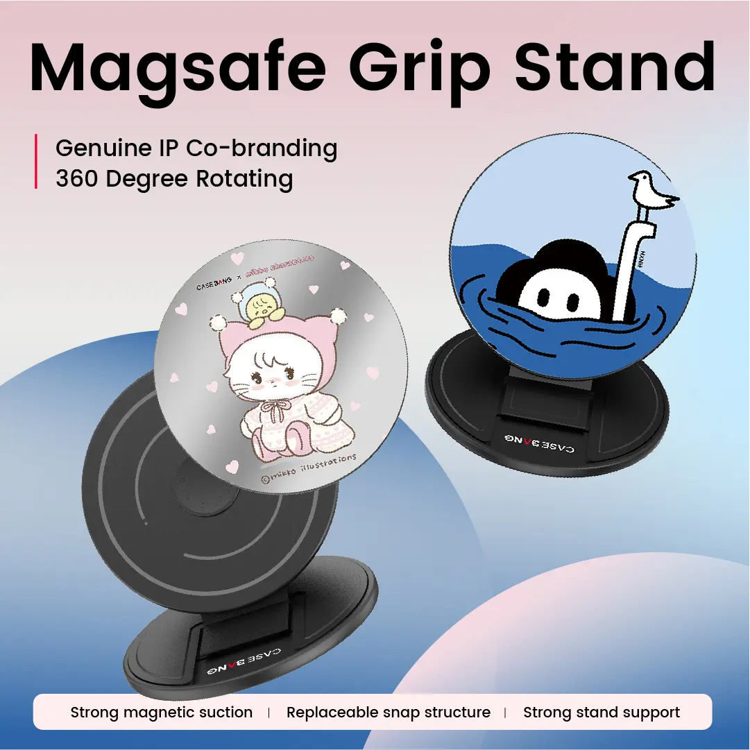 Casebang Phone Grip1.0 Compatible with MagSafe, Detachable Structure for MagSafe, Phone Holder with Cute Designs