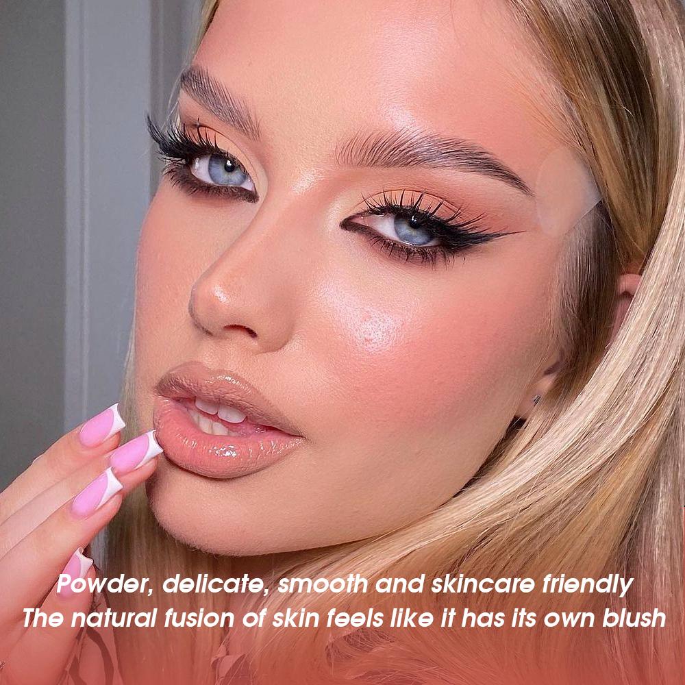 Long Lasting Air Cushion Blush, Single Color Makeup Blusher Palette, Suitable for All Skins, Cosmetic, Lightweight Natural Look