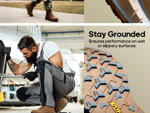 NORTIV 8 [HydroRange] Men's Tactical Combat Work Boots Footwear Closed Patrol Shoes Black work boots Fathersdaygift Boy Men Boots Safety Trainers Workboots