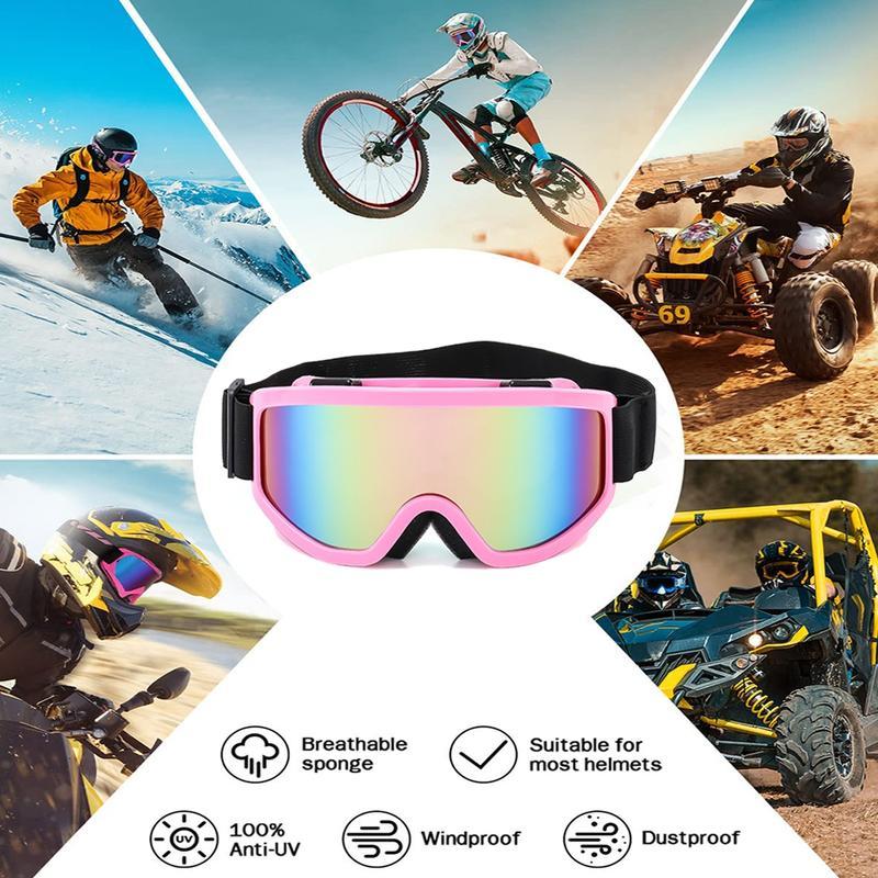 Skiing Snowboarding Cycling Offroad Goggles – UV400 Anti-Scratch Dustproof Clear | Men Women Youth Kids Motocross Dirt Bike ATV Riding Goggles