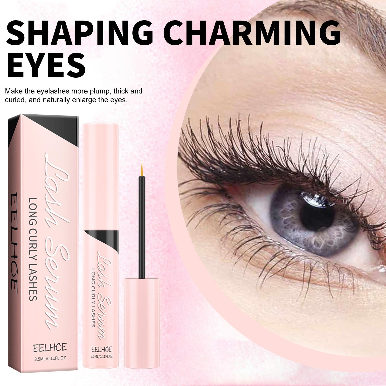 EELHOE Lash Serum with Panax Ginseng & Hyaluronic Acid, Nourishes Roots, Strengthens Fragile Lashes, Hydrates & Repairs, For Longer, Thicker, Curlier Natural Eyelashes, All Lash Types and browserum care liquid
