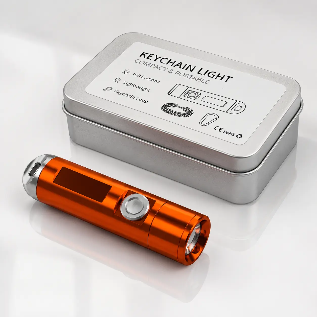 1200-Lumen Rechargeable EDC Flashlight, Small AA-Compatible Pocket Light with Clip and 4 Modes for Camping, Home, Power Outages and Emergencies