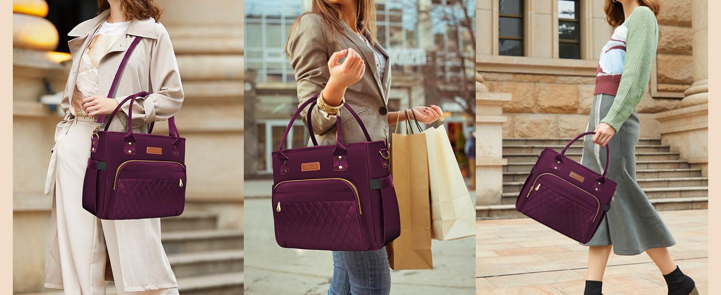 Lunch Bag Lunch Box Women - Leakproof Insulated Lunch Cooler Bag for Women - Large Lunch Tote Bags Adults, Purple