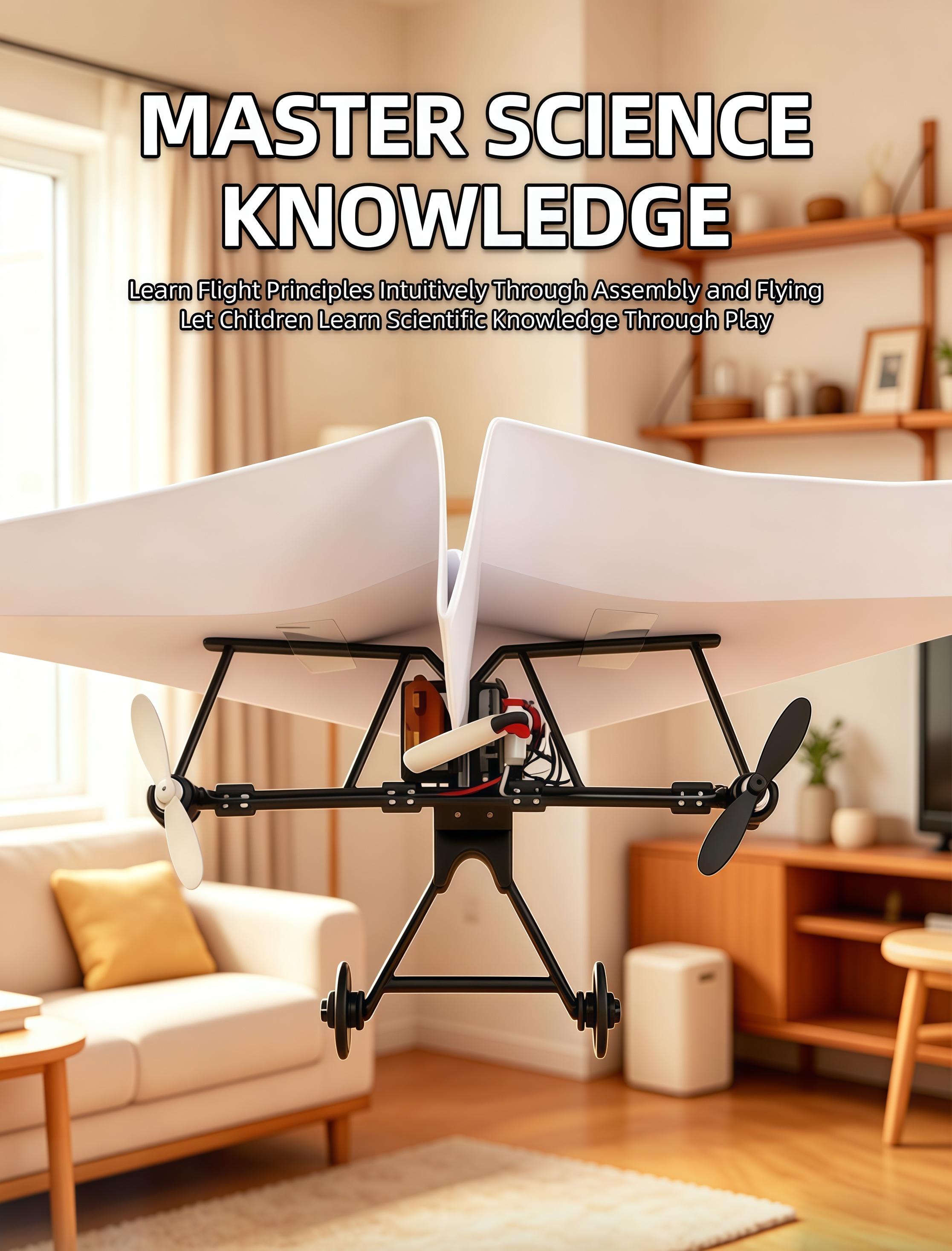 RC Paper Aircraft Construction Kit - Remote-Fly DIY Foldable Toy with Gyro Stabilizer, Dual Props, Easy-to-Fly STEM Toy, Birthday Gift for Kids Boys