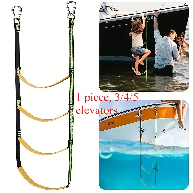 1 piece, 3 ladders, 4 ladders, 5 ladders, portable boat boarding ladder, sea play, diving, disembarking ladder, water ladder, kayak, yacht, Boating Accessory, folding hanging ladder, anti-skid climbing ladder
