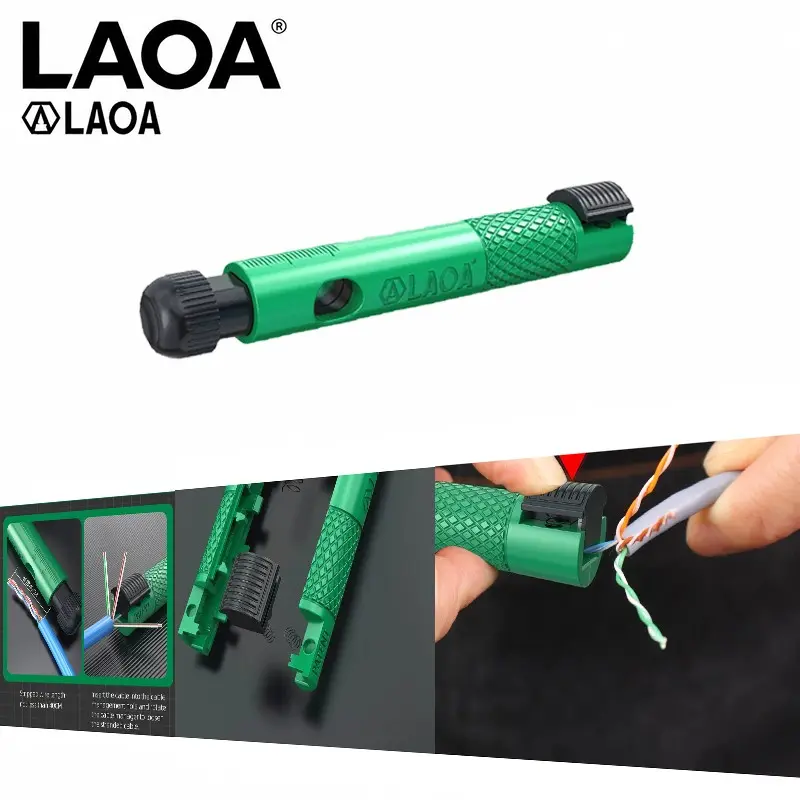 LAOA LA194205 Network Cable Tool, Pen Style Cable Organizer & Wire Straightener, CAT5 CAT6 Ethernet Cable Stripper Tool, LAN Network Installation Accessory for Home Office Wiring, Telecom Repair DIY Tool