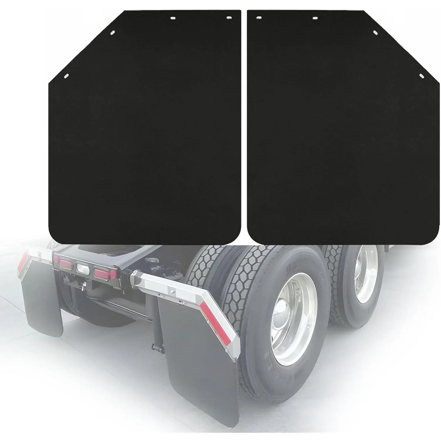 24" x 30" Angled Mud Flaps for Semi Trucks 1/5" Thick Mudflaps Semi Truck Mud Flaps Splash Guard Set of 2