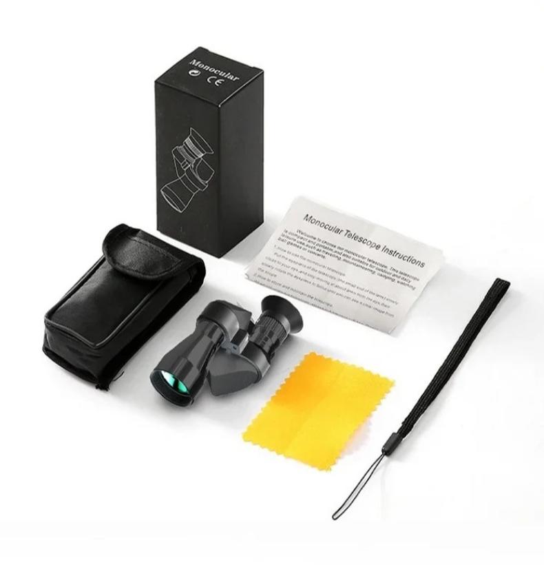 Portable High-definition Monocular Telescope with High Magnification Zoom, Hunting, Camping, Mountaineering, Outdoor Fishing