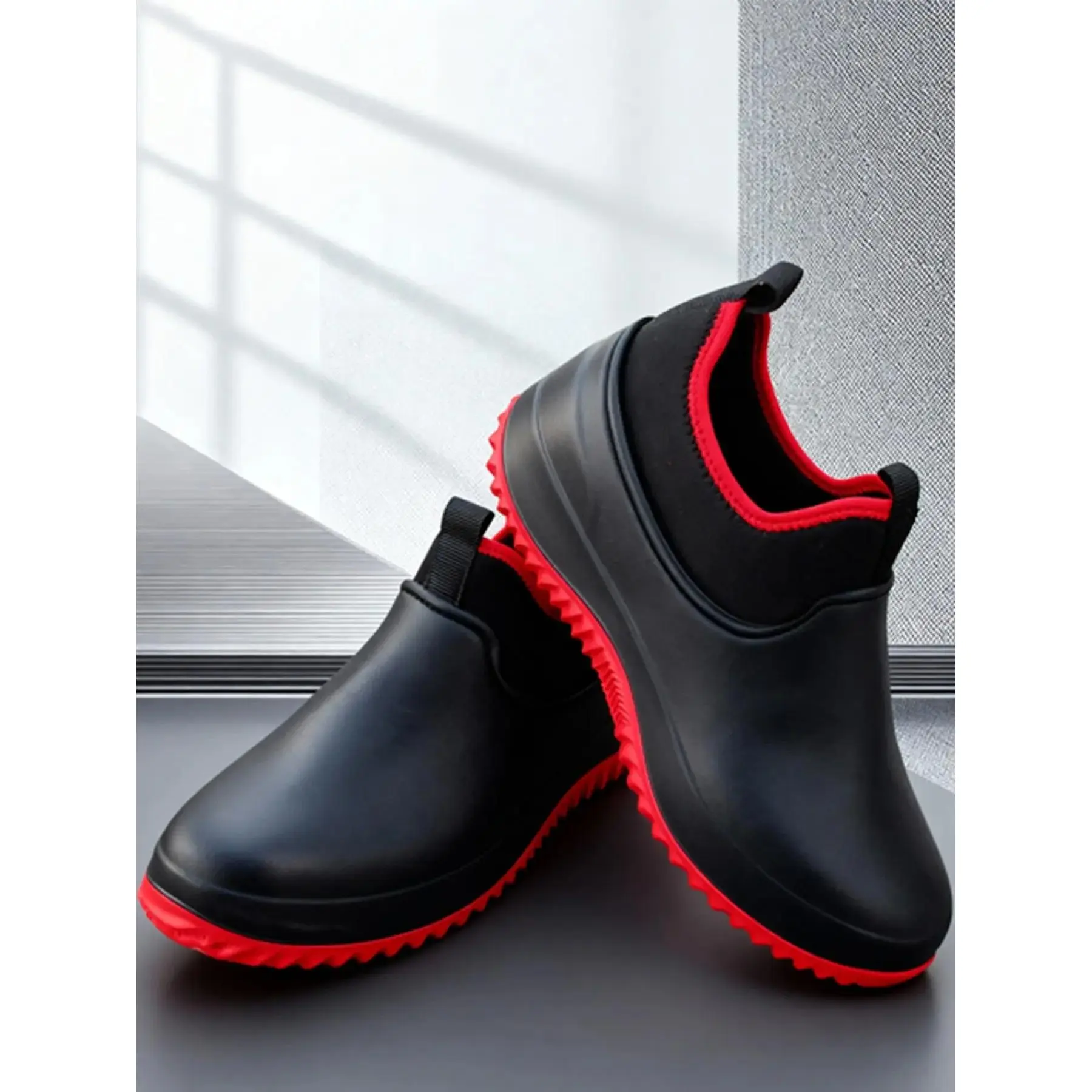 Couple Winter Kitchen Shoes, Anti-Slip Non-Skid, Large Size Warm Fleece Lined, Height Increasing Wash Car Boots, Pull On Boots, Comfortable & Durable, Footwear Boot,portable,slip-resistant,rain