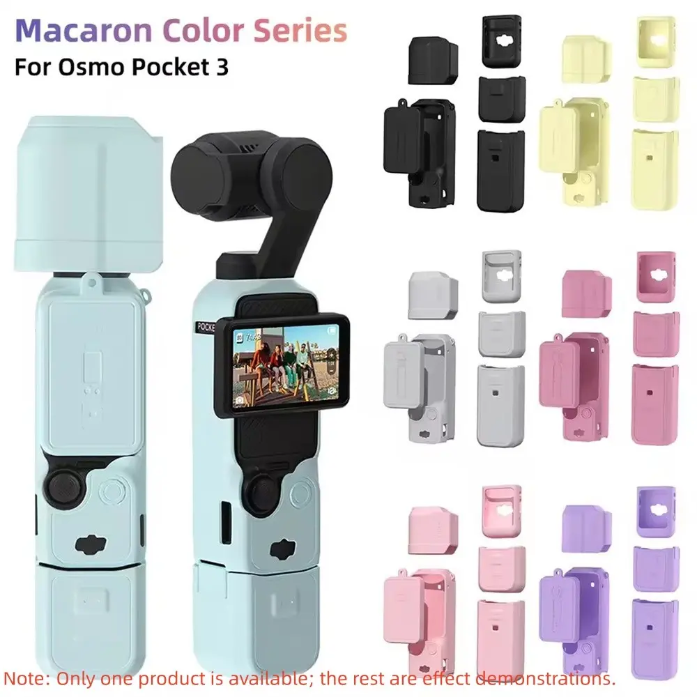 Silicone Protective Case for Dji Osmo Pocket 3, Anti-Scratch Camera Shell Cover, Lens Cap Included, Gimbal Camera Accessories, Hole Positioning