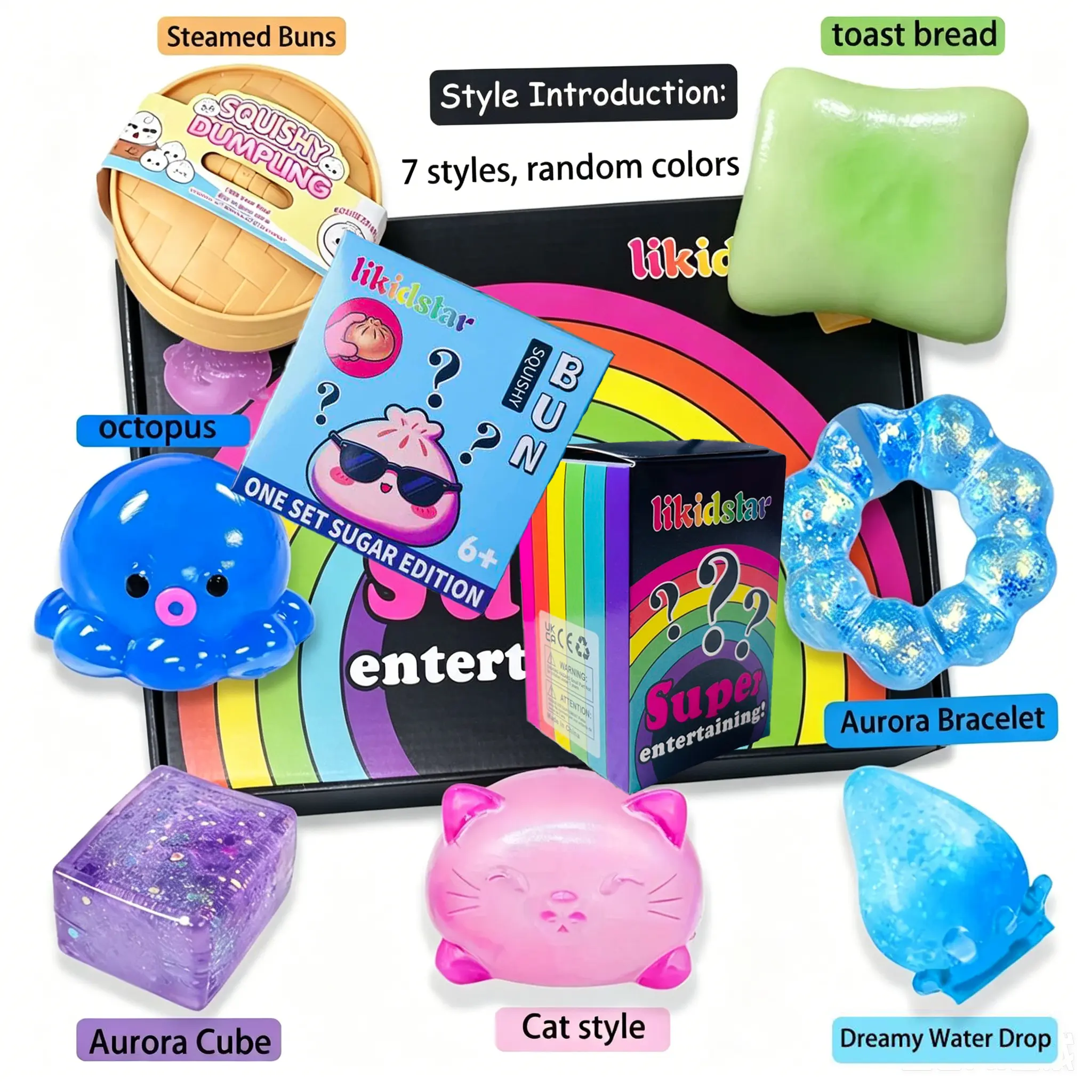 Squishy Mystery Blind Box Set - A variety of novel and unique maltose blind boxes, suitable for squeezing and slowly rebounding, perfect for gifting to family and friends