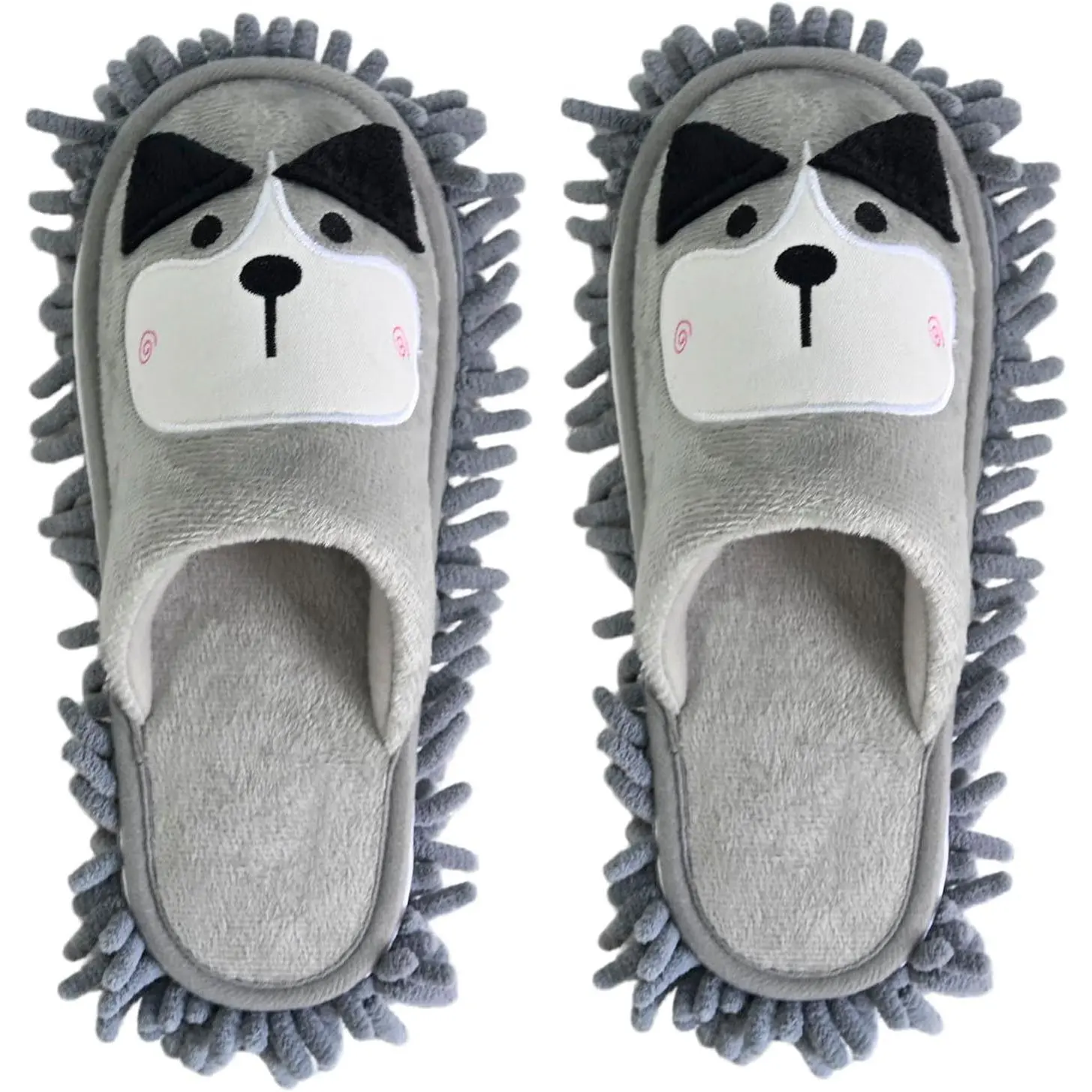 Microfiber Mop Slippers Washable  Floor Cleaning Slippers Detachable Dusting Mop Shoes Non‑Slip Cleaning Shoe House Kitchen Hardwood Tile Floors( Women 4-6)