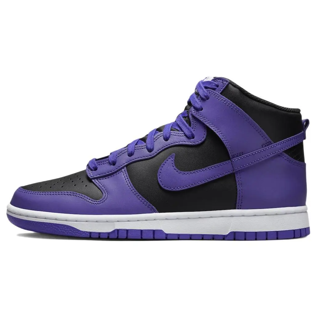 Nike Dunk High Psychic Purple and Black Comfortable High-Top Casual Sneakers for Men Verifiable, with credentials and supporting global authentication
