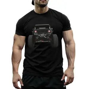 Men's 180G Pure Cotton T-Shirt - Sport Training and Comfortable Rest Large Wheel Design of American Offroad Buggy Round Neck Short Sleeve Style of Leisure Occasion of Leisure Departure The Conventional Version Four Stations