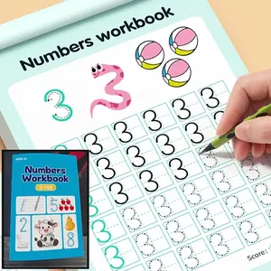 48 Pages Number Practice Book, Handwriting Workbook, Math Learning Sheet, Homework Math, Writing Skills, Creative Coloring, Back-To-School, Easter, Christmas Gift
