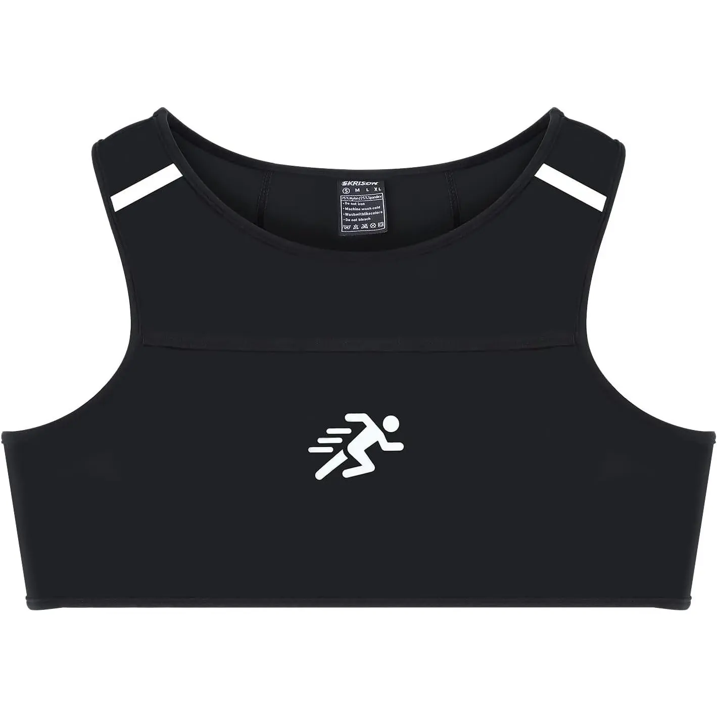 Breathable Chest Cover Running Vest, Multi-Size Sports Bra Vest with Reflective Strip for Men/Women Outdoor Runs & Gym Use