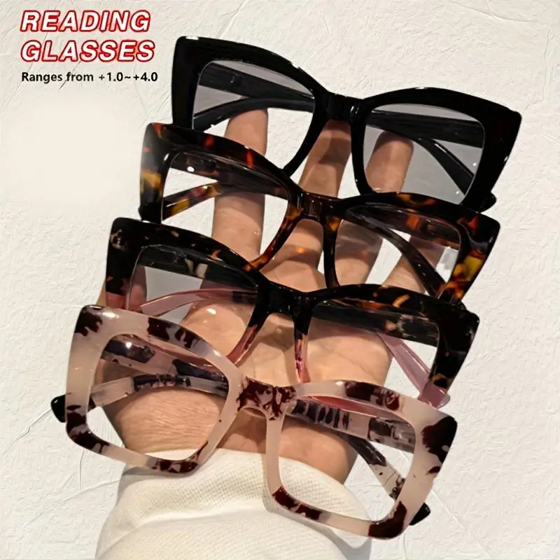 Reading Glasses, Fashion Simple Anti- Light Glasses for Women & Men, Comfortable Portable Reading Glasses, Daily Casual Office Glasses, Reading Eyeglasses