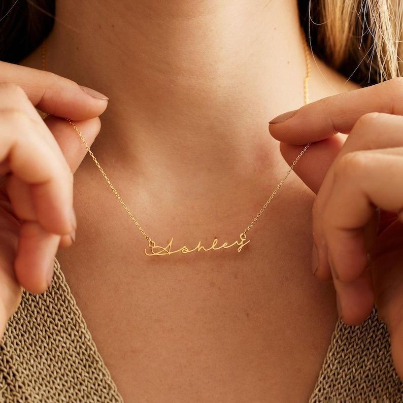 AS826 Personalized Custom Name Pendant Stainless Steel DIY Necklace Gifts for Family, Friends and Lovers