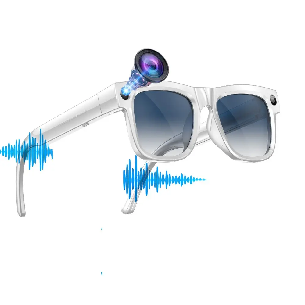 Bluetooth Audio Smart Glasses with Camera,8MP Camera,One Click Photo Video Shooting,Hands-free Recording ,4GB Memory Build-in (No TF Card Need), 290Mah Battery, Bluetooth Calling ,HiFi Audio, Music Playback.AI Real Time Translation