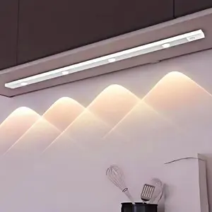 Ultra-Thin Smart Motion Sensor LED Cabinet Light, USB Rechargeable, Ideal for Kitchen Countertop, Bedroom Closet, Hallway, Entryway