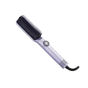 Hot & Cold Air Straightening Comb, 2-in-1 Hair Curler & Styler with 7 Temp Settings and LCD, 30s Fast Heating Round Comb for Women, Round Comb Hair Styling Accessories
