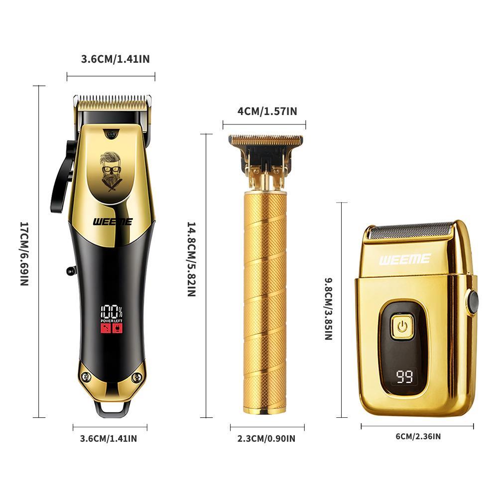 Weeme Electric Shaver Set, USB Rechargeable Trimmer, Includes Limit Comb, Lightweight Portable, Ideal for Travel and Home Use