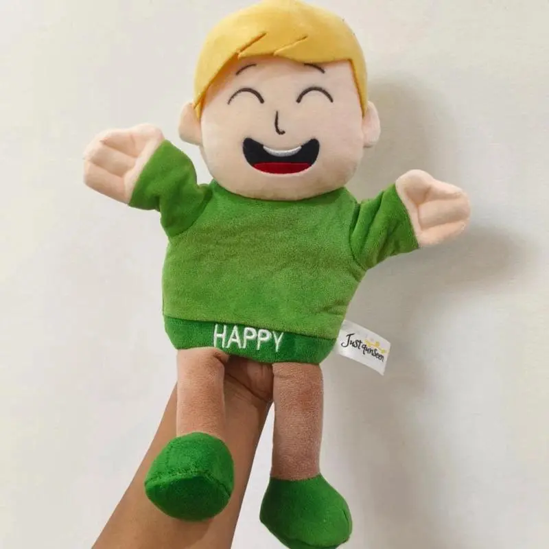 30-centimeter emotional puppet expression puppet happy angry scared sad SHY disgusted funny plush doll puppet Toy For Gifts