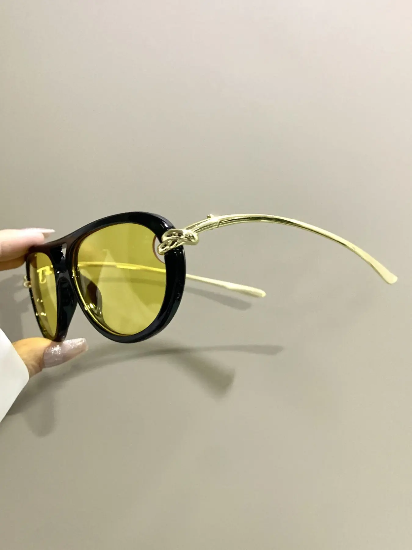 Flat Top Frog Glasses, Stylish Retro Fashion Eyewear, Curved Metal Frame Legs Unisex