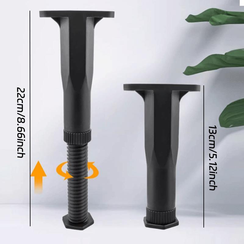 Adjustable Bed Frame Support Leg, Multi-functional Furniture Support Legs, Durable Plastic Furniture Hardware for Bed, Sofa, Dresser, Screws Install, Screws, Bolts
