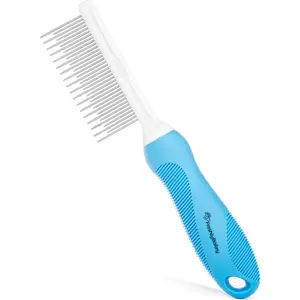 Grooming Comb for Long & Curly Hair in Dogs & Cats - Top Pet Detangler Brush - Removes & Prevents Matted Fur - Perfect for Goldendoodle, Poodle Mixes, and Cat Undercoat