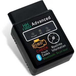 OBD2 Diagnostic Tool, ELM327 V2.1 Code Reader for Real-time , Mini Anti-interference Scanner for Reset Clear Engine Light,  for IOS Android Windows (Black)