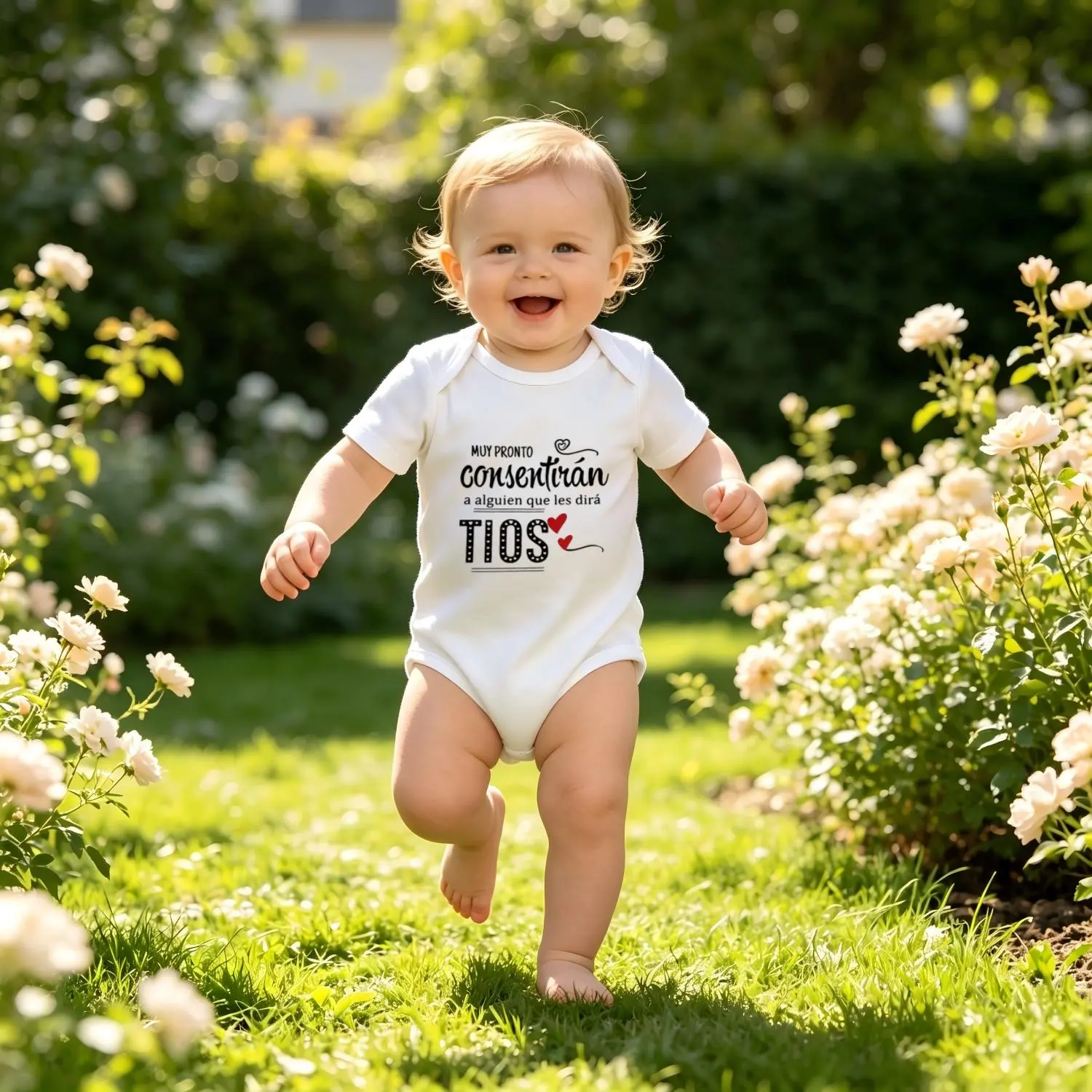 "Muy pronto consentirán a alguien que les dirá TÍOS" Unisex 100%Cotton Infant Bodysuit Cozy & Relaxing Short Sleeve Snap Onesies,Perfect for Daily Wear Onesies for Newborns & baby shower gift
