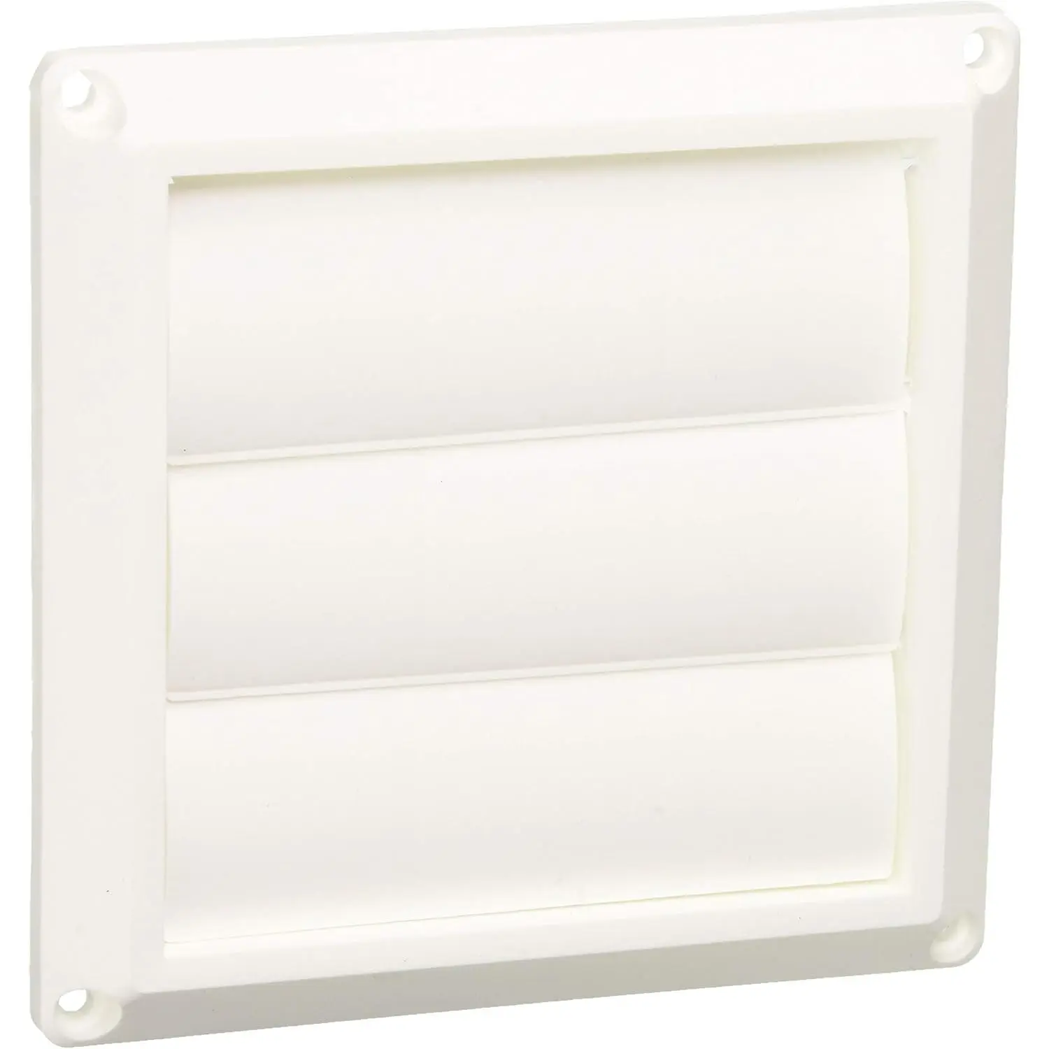 1475W White Plastic Louvered Vent, 3-Inch