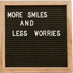 10 x 10 Inch Black Felt Letter Board Sign, Message Bulletin Board with Letters, Ideal for Pregnancy Announcements and Baby Announcements