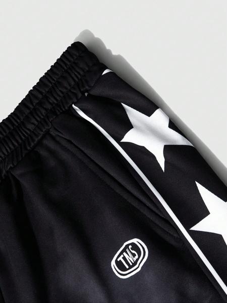 Men's Star & Letter Print Drawstring Waist Sweatpants, Casual Comfy Loose Jogger Pants for Daily Wear, Fashion Men's Bottoms for All Seasons, Casual Sports Trousers