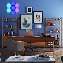 Creative Hexagon Wall Lights Smart Remote Control Touch Sensitive RGB LED Honeycomb Night Lights DIY Modular Assembled Splicing USB Powered Panels for Home Decor Minimalist Design Easy Installation