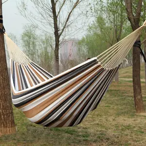 New hot-selling outdoor foreign trade single and double dormitory swing export wear-resistant thickened striped hammock