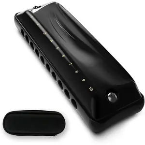 Blues Harmonica, Standard Diatonic Harp Key of C 10 Holes 20  Mouth Organ for Valentine's Day  Adults  Beginners Intermediate Professional Students 1.2mm Thickness Reed Plate