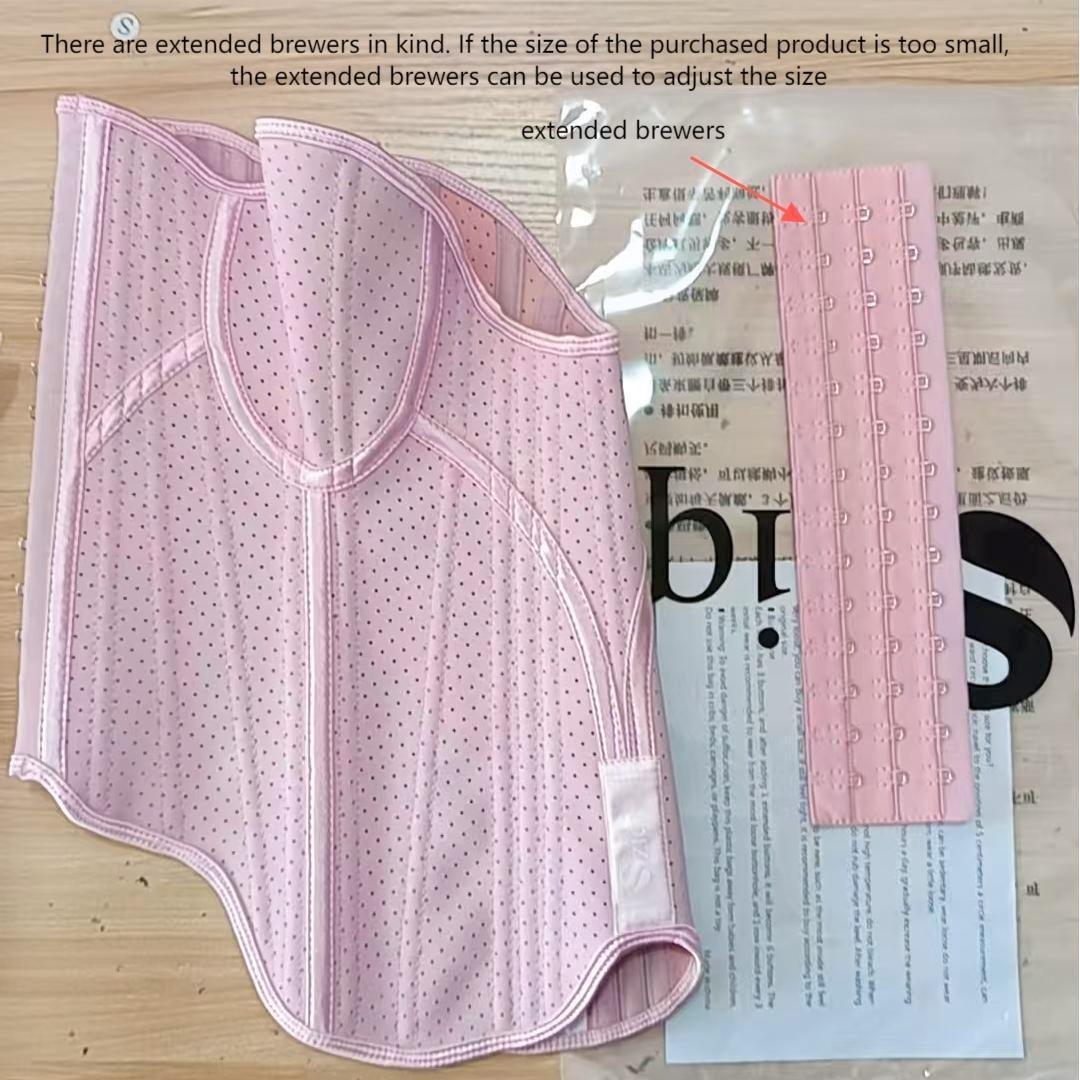 Sziqi (14+1 button) Butterfly shaped latex wings back anti-pressure Compression chest strong belly, hip youth waist protection, Shapewear