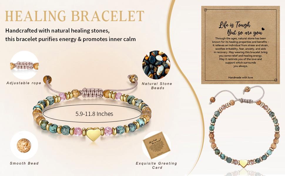 Women's Exquisite Natural Stone Beads Stackable Bracelets - Trendy Stack Bangle, Faith Wear Jewelry, Dainty Summer Costume Accessory, Uplifting Womens Gifts with Motivational Card for Friend Birthdays,summerwins Women's Exquisite Natural Stone Beads Stackable Bracelets - Trendy Stack Bangle, Faith Wear Jewelry, Dainty Summer Costume Accessory, Uplifting Womens Gifts with Motivational Card for Friend Birthdays,summerwins