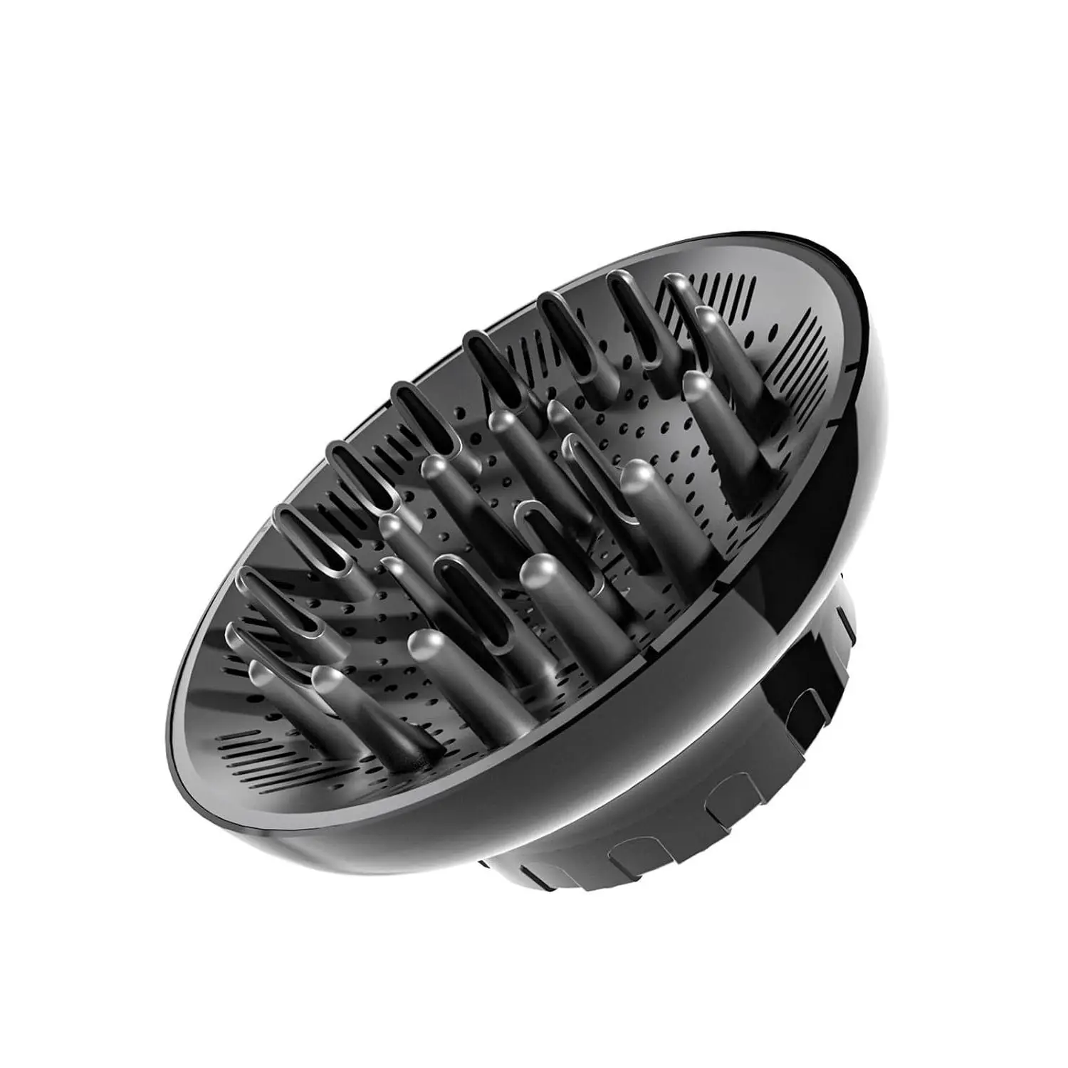 Hair Diffuser, Diffuser Attachment for Hair Dryer, Hair Diffuser for Curly Hair, Universal Diffuser for 1.5-2.4" Hair Blow Dryer Long Thick Curly Wavy Hair, Hair Attchment for Women, Black