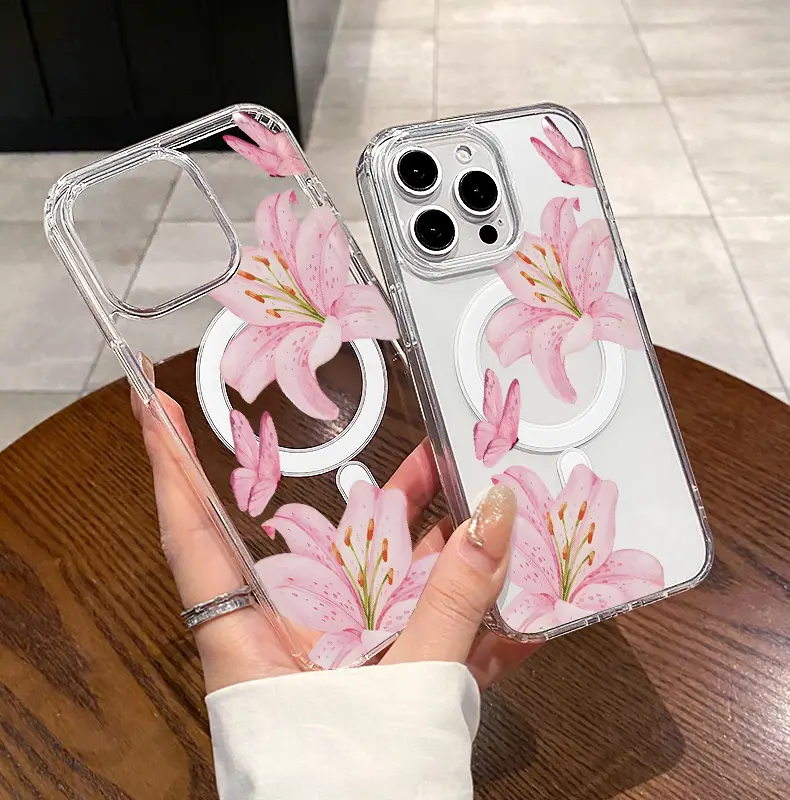 Magnetic Soft Transparent Smartphone Case for iPhone 11-16 Pro Max ...