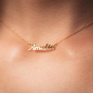 AS071 Dainty Name Necklace Personalized Jewelry Gift for Her Personalized Gift for Mom
