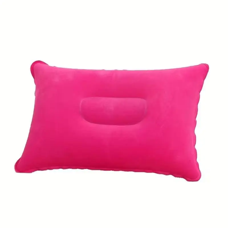 Ultra-Light A4 Size Inflatable Travel Pillow, Travel Neck Cushion, Small Square Velvet Fabric Air Pillow, Easy Storage, Camping, Office, Holiday, Hiking, Napping, Neck & Waist Support
