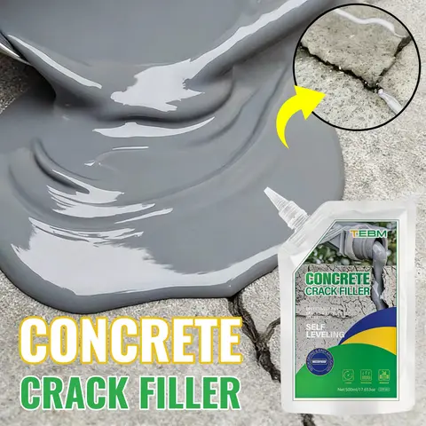 Concrete Crack Repair Filler, Waterproof Self-Leveling Cement Sealant, Concrete Sealer, Fast-Drying Seismic Wall Joint Caulking Adhesive