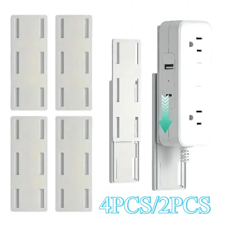 Socket Organizer Designed for Extended Storage, Suitable for Use in Various Settings Such As Rooms, Homes, and Offices. It Features A Wall-Mounted, Self-Adhesive Desktop Socket Rack That Can Be Securely Attached To Walls, Utility Hooks