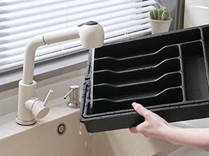 Utensil Organizer for Kitchen Drawer, Expandable Cooking Silverware Tray, Adjustable Cutlery Flatware Holder, Plastic Spatula Tools Storage Divider, 13-22.4 x 15", Black Utensil Organizer for Kitchen Drawer, Expandable Cooking Silverware Tray, Adjustable Cutlery Flatware Holder, Plastic Spatula Tools Storage Divider, 13-22.4 x 15", Black