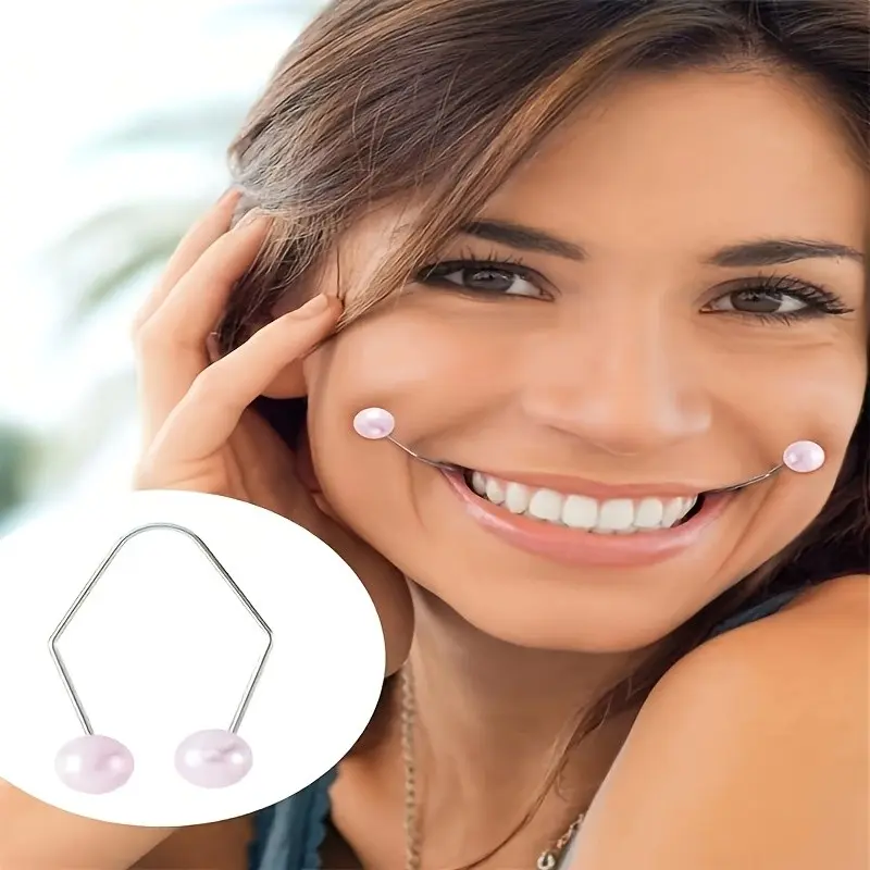 Facial Fine Line Applicator, Nasolabial Groove Enhancer, Portable Smile Booster, Muscle Training Tool, Facial Massage Roller